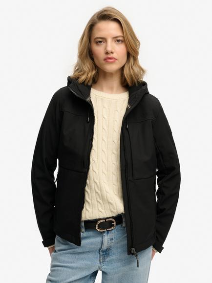 Superdry Hooded Classic Trekker Jacket, Meteorite Black, Meteorite Black