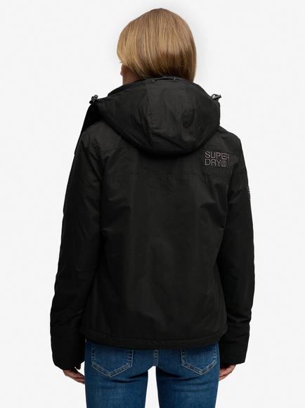 Superdry Hooded Microfibre Arctic Windcheater Jacket, Black - view 2, Black