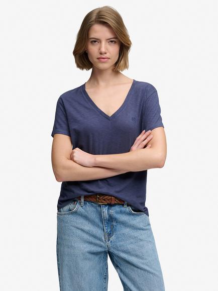 Superdry Studios Slub Embroidered T-Shirt, Mariner Navy, Mariner Navy