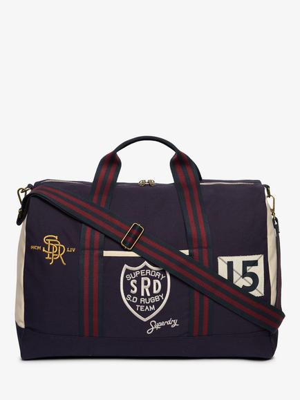 Superdry Vintage Patch Weekender Bag, Eclipse Navy Multi, Eclipse Navy Multi