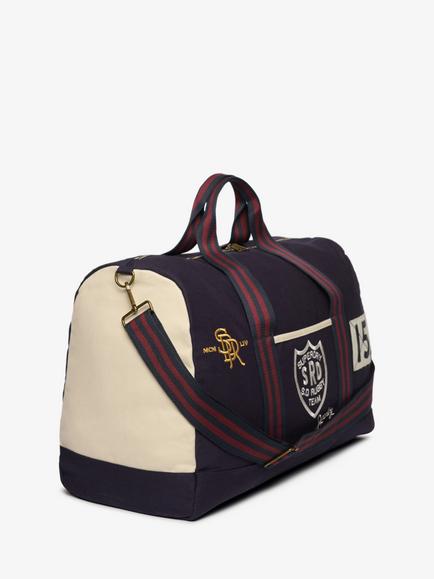 Superdry Vintage Patch Weekender Bag, Eclipse Navy Multi - view 2, Eclipse Navy Multi