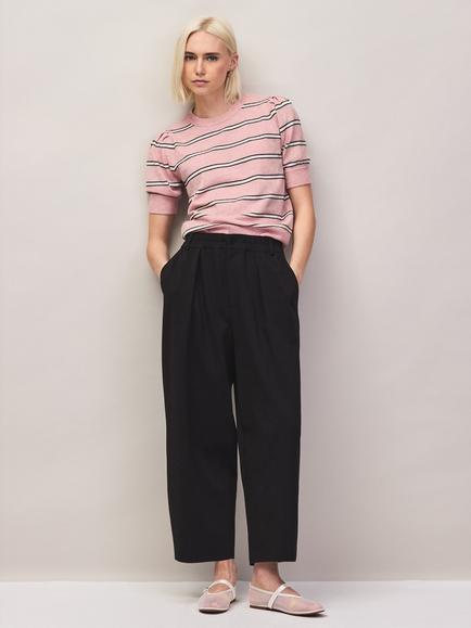 Ro&Zo Striped Wool Blend Knit Top, Pink/Multi - view 2, Pink/Multi