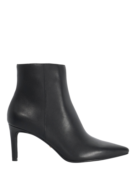Dune London Obsessively Leather Heeled Ankle Boots, Black, Black