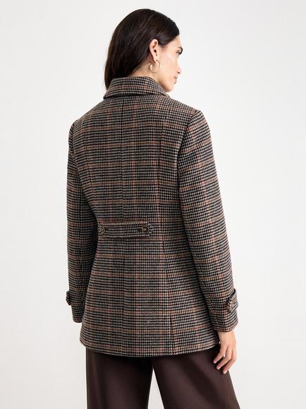 Phase Eight Aurelie Houndstooth Peacoat, Multi - view 2, Multi