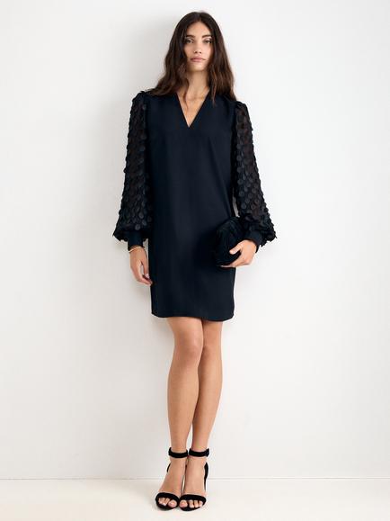 Phase Eight Laura Swing Sleeve Detail Mini Dress, Black, Black