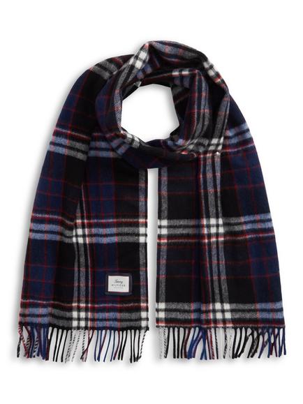 Tommy Hilfiger Check Wool Scarf, Black, Black