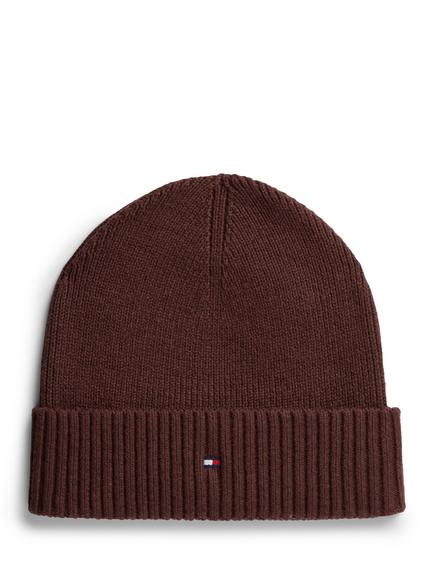 Tommy Hilfiger Flag Cotton Cashmere Blend Beanie, Red