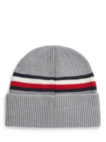 Tommy Hilfiger Global Stripe Wool Blend Beanie, Grey - view 2, Grey
