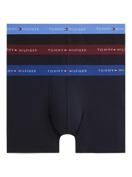 Tommy Hilfiger Signature Cotton Blend Boxer Briefs, Pack of 3, Black/Multi, Black/Multi
