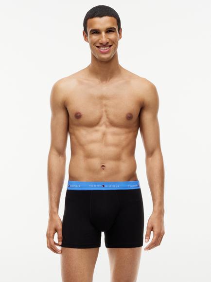 Tommy Hilfiger Signature Cotton Blend Boxer Briefs, Pack of 3, Black/Multi - view 2, Black/Multi
