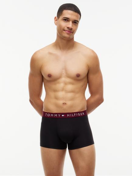 Tommy Hilfiger Original Cotton Blend Trunks, Pack of 3, Black/Multi - view 2, Black/Multi