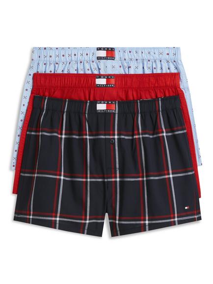 Tommy Hilfiger Heritage Print Cotton Boxer Shorts, Pack of 3, Multi, Multi
