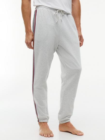 Tommy Hilfiger Global Stripe Cotton Joggers, Light Grey, Light Grey