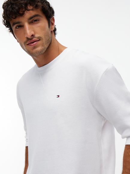 Tommy Hilfiger Original Waffle Knit Crew Neck Pyjama Set, Multi - view 2, Multi