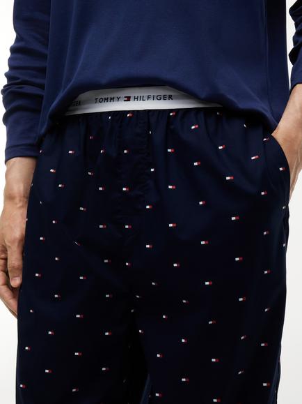 Tommy Hilfiger Signature Cotton Pyjama Set, Multi - view 2, Multi