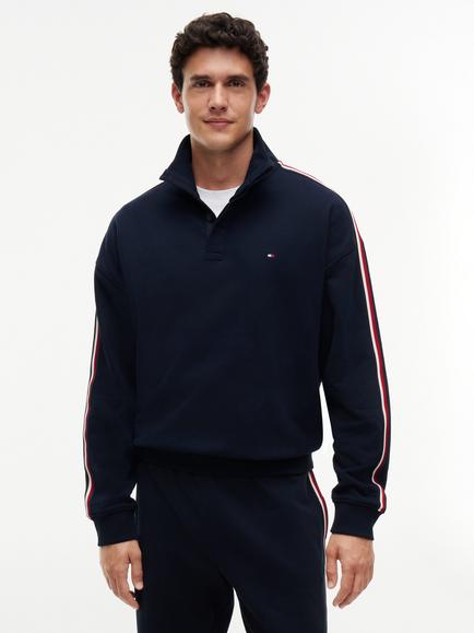 Tommy Hilfiger Global Stripe Cotton Sweatshirt, Navy, Navy