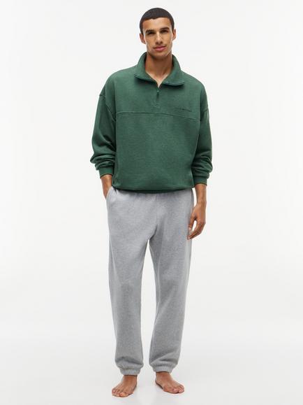 Tommy Hilfiger Original Terry Quarter Zip Lounge Jumper - view 2, Green