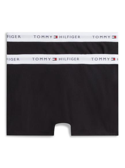 Tommy Hilfiger Kids' Cotton Blend Trunks, Pack of 2, Black - view 2, Black