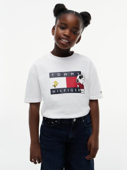Tommy Hilfiger Kids' Peanuts Short Sleeve T-Shirt, White, White