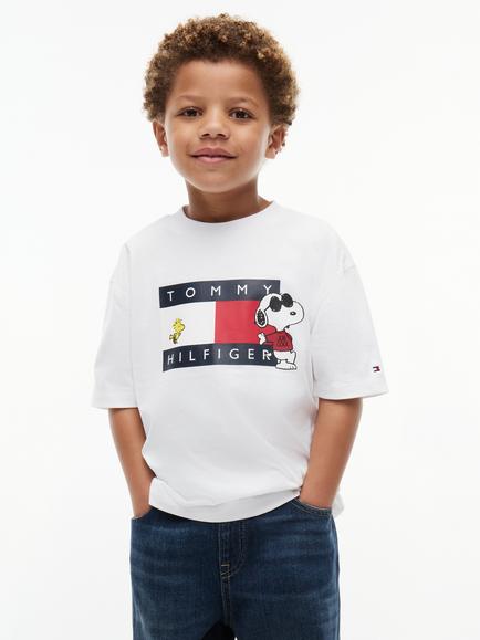 Tommy Hilfiger Kids' Peanuts Short Sleeve T-Shirt, White - view 2, White