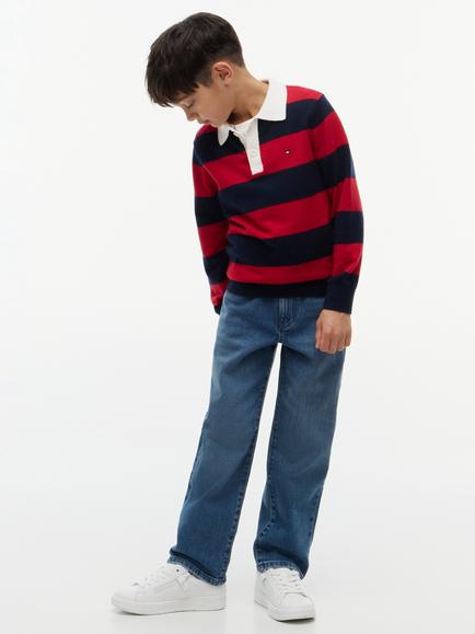 Tommy Hilfiger Kids' Relaxed Vintage Stretch Denim Jeans, Blue - view 2, Blue