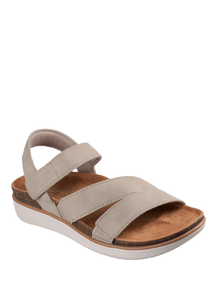 Skechers Lifted Comfort Strappy Sandals, Taupe - view 2, Taupe