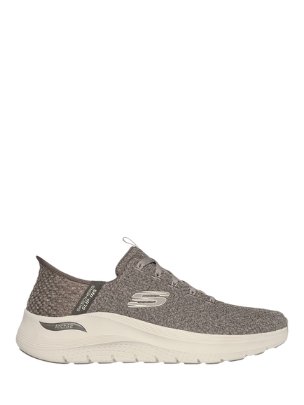 Skechers Arch Fit 2.0 Look Ahead Trainers, Taupe, Taupe