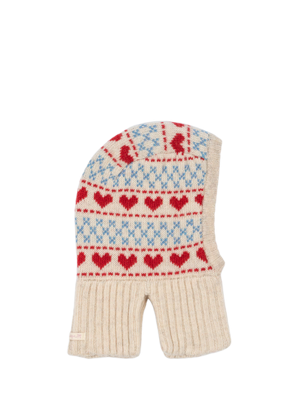 Konges Sløjd Kids' Wool Blend Balaclava, Heart, Heart