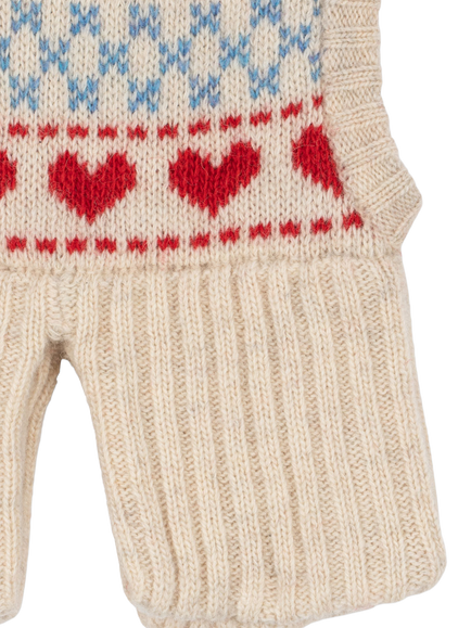 Konges Sløjd Kids' Wool Blend Balaclava, Heart - view 2, Heart