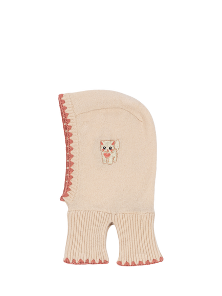 Konges Sløjd Kids' Collette Wool Balaclava, Rosey - view 2, Rosey