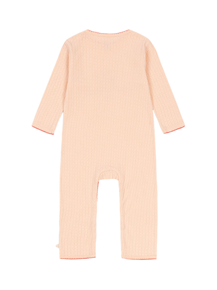 Konges Sløjd Baby Minnie Sleepsuit, Pale Blush - view 2, Pale Blush