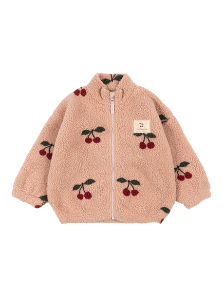 Konges Sløjd Kids' Jody Teddy Jacket, Ma Grande Cerise Blu, Ma Grande Cerise Blu