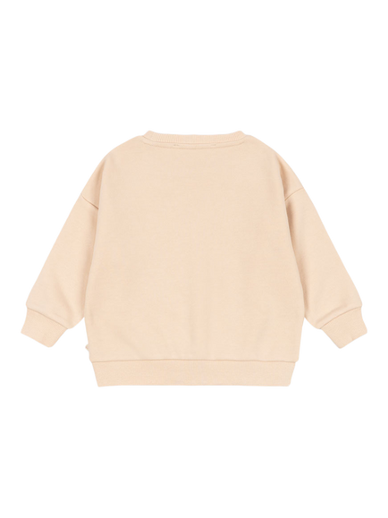 Konges Sløjd Kids' Lou Relaxed Sequin Sweatshirt, Buttercream - view 2, Buttercream