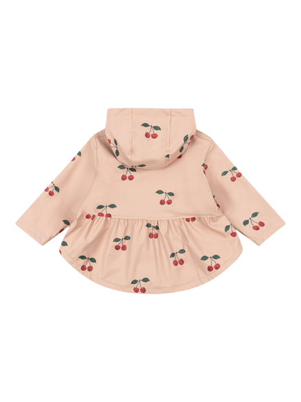 Konges Sløjd Kids' Faire Cherry Print Rain Jacket, Pink - view 2, Pink