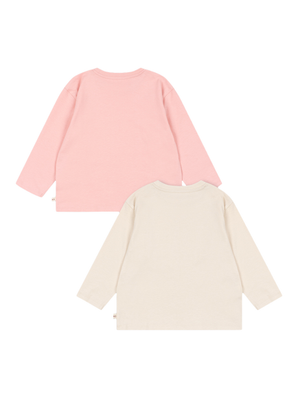 Konges Sløjd Kids' Long Sleeve T-Shirt, Pack of 2, Pink Dolphin/Antique - view 2, Pink Dolphin/Antique
