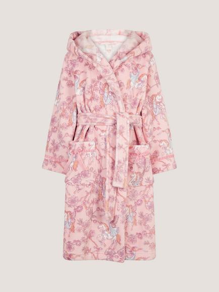 Monsoon Kids' Fairy Unicorn Print Dressing Gown, Pink, Pink