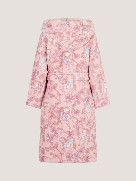 Monsoon Kids' Fairy Unicorn Print Dressing Gown, Pink - view 2, Pink