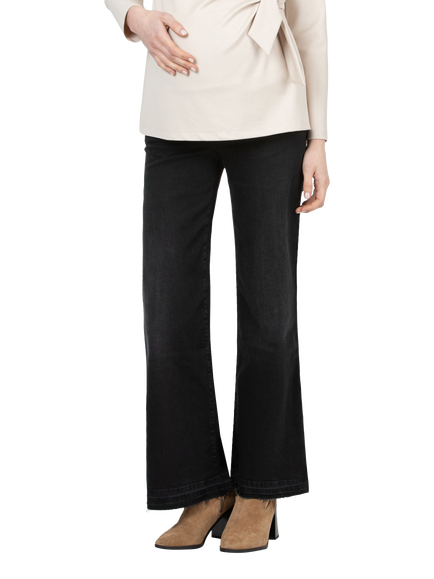 Attesa Noah Wide Leg Maternity Jeans - view 2, Black