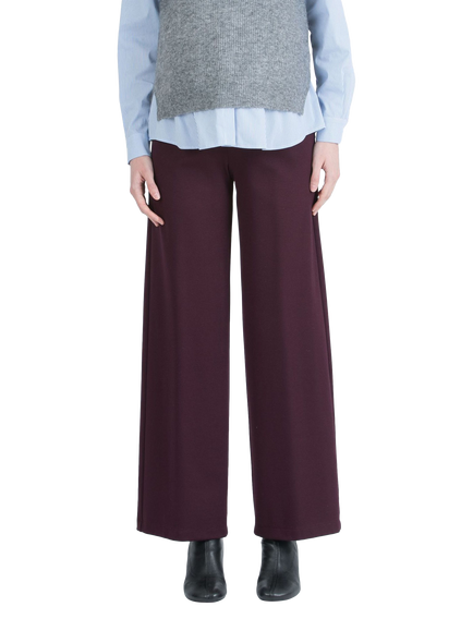 Attesa Kimberly Ponte Maternity Trousers, Burgundy, Burgundy