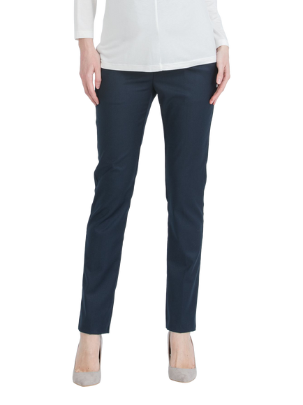 Attesa Naomi Cropped Slim Maternity Trousers, Blue - view 2, Blue