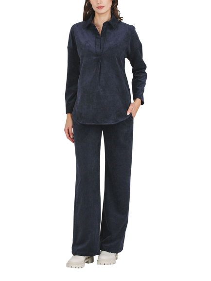 Attesa Winona Maternity Palazzo Trousers, Blue, Blue