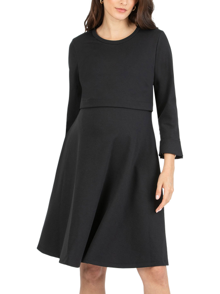 Attesa Dafne Maternity and Nursing Dress, Black