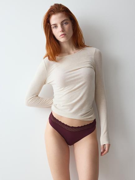 Triumph Feel of Modal Thong, Claret, Claret