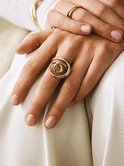 EDBLAD Nouveau Ring, Gold - view 2, Gold