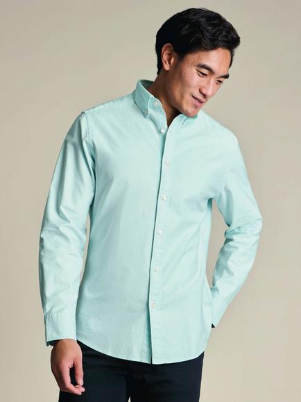 Charles Tyrwhitt Cotton Oxford Shirt, Aqua Green, Aqua Green