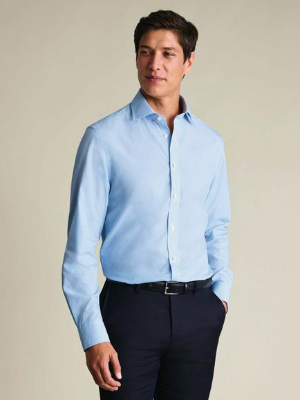 Charles Tyrwhitt Non Iron Poplin Shirt, Sky Blue, Sky Blue