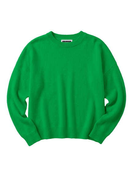 COLORUSH Boardrider Crew Neck Cashmere Jumper - view 2, Green