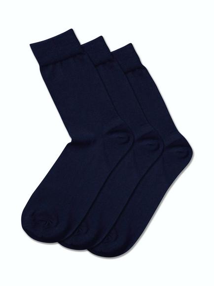 Charles Tyrwhitt Cotton Blend Socks, Pack of 3, Navy, Navy