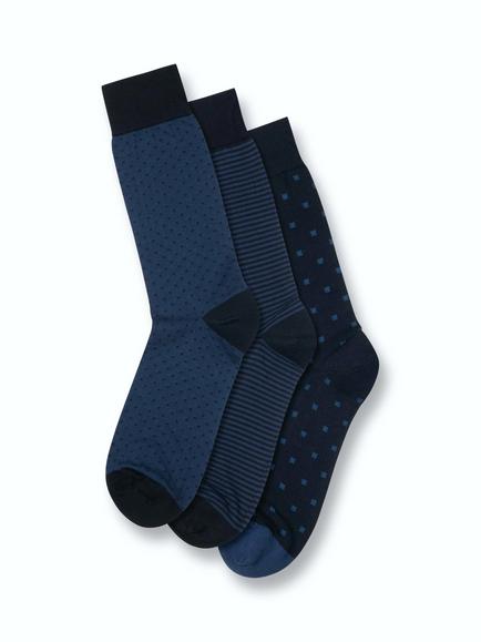 Charles Tyrwhitt Cotton Blend Socks, Pack of 3, Navy, Navy