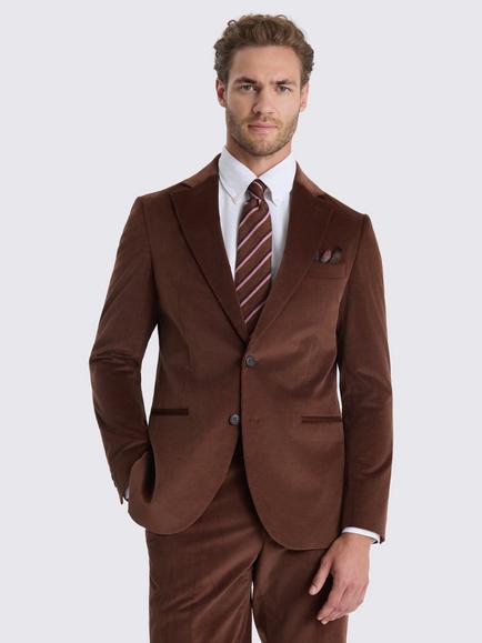 Moss Tailored Fit Cotton Blend Corduroy Suit Jacket, Chestnut Brown
